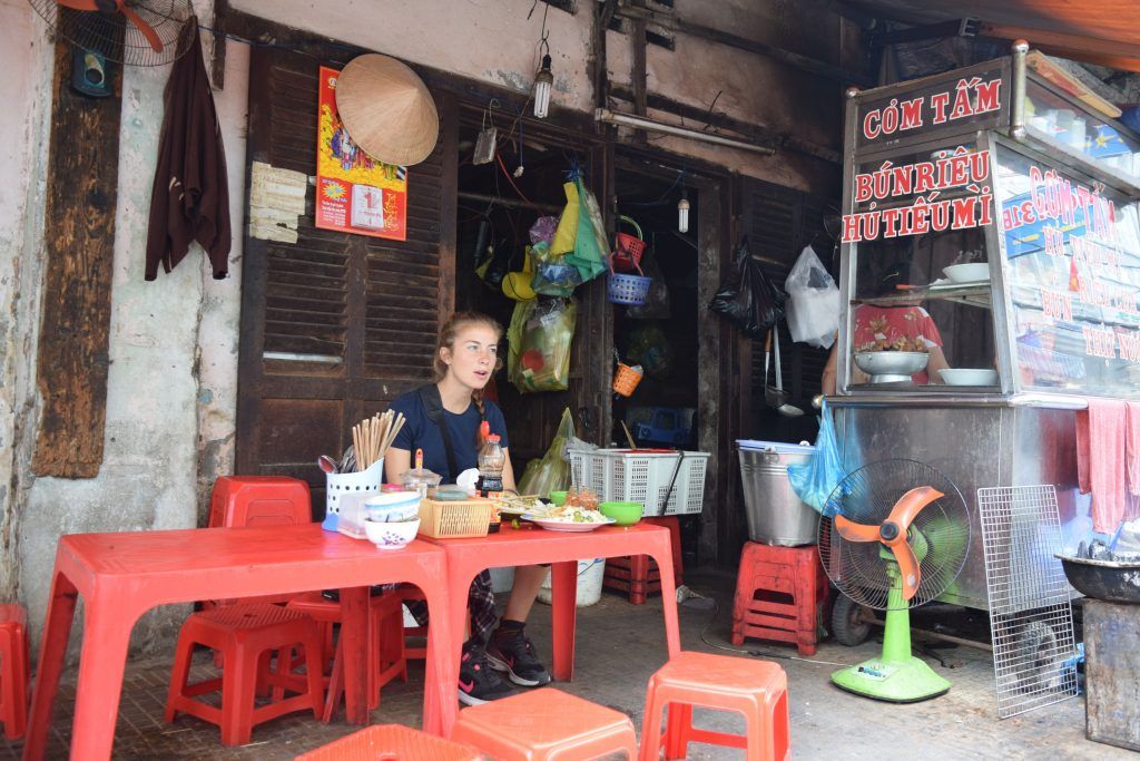 Puesto de arroz en Vietnam - Comer en Vietnam